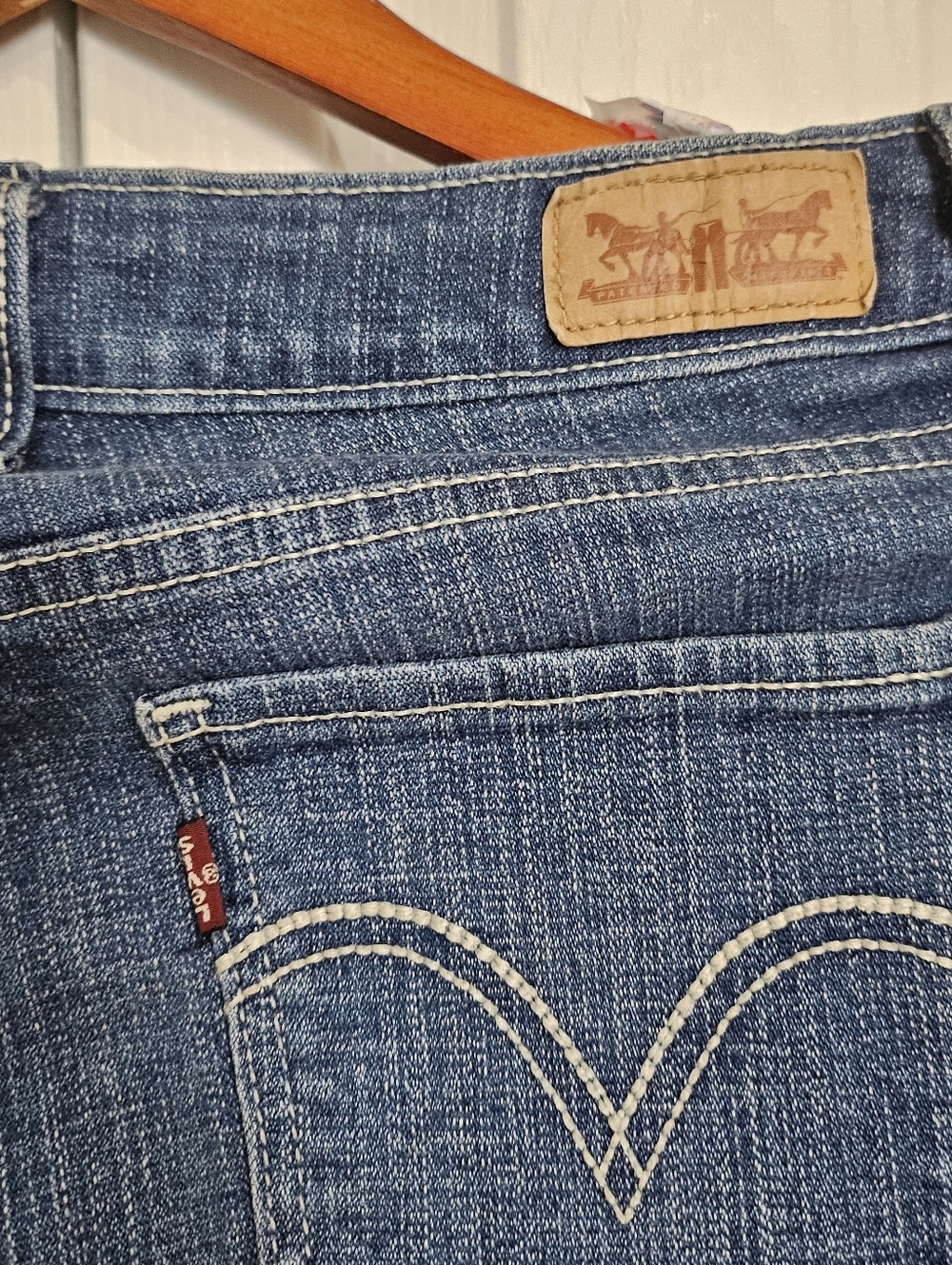 Levi’s 711 Skinny LeggingJeans Women Size 5 Blue Mid Rise Stretch Denim Slim Leg - Picture 7 of 14